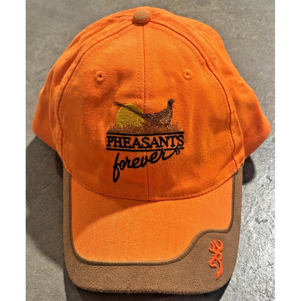 Browning Pheasants Forever Blaze Orange Hunting Cap‎ Strapback One Size